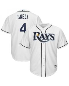 Men's Tampa Bay Rays #4 Blake Snell White Cool Base Stitched MLB Jersey