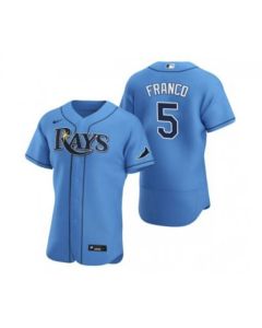 Men's Tampa Bay Rays #5 Wander Franco Blue Flex Base Stitched Jersey