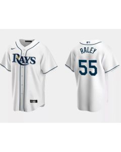 Men's Tampa Bay Rays #55 Luke Raley White Cool Base Stitched Baseball Jersey