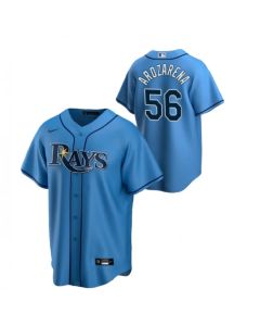 Men's Tampa Bay Rays #56 Randy Arozarena Blue Cool Base Stitched Baseball Jersey