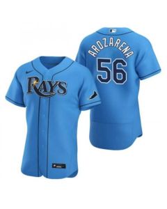 Men's Tampa Bay Rays #56 Randy Arozarena Blue Flex Base Stitched Jersey