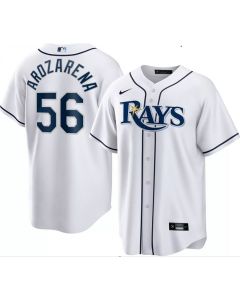 Men's Tampa Bay Rays #56 Randy Arozarena White Cool Base Stitched Baseball Jersey
