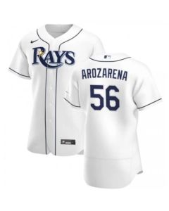 Men's Tampa Bay Rays #56 Randy Arozarena White Flex Base Stitched Jersey