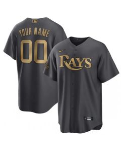 Men's Tampa Bay Rays ACTIVE Player Custom 2022 All-Star Charcoal Cool Base Stitched Baseball Jersey