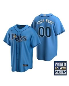 Men's Tampa Bay Rays ACTIVE Player Customized Blue 2020 World Series Bound Custom Stitched MLB Jersey
