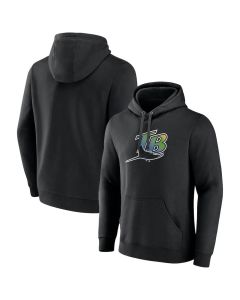 Men's Tampa Bay Rays Black Cooperstown Collection Pullover Hoodie (Black)