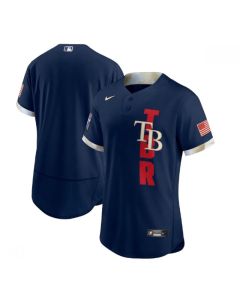 Men's Tampa Bay Rays Blank 2021 Navy All-Star Flex Base Stitched MLB Jersey