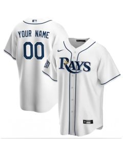 Men's Tampa Bay Rays Customized ACTIVE Player White 2020 World Series Bound Custom Stitched MLB Jersey