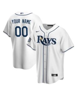 Men's Tampa Bay Rays Customized White 2020 World Series Bound Custom Stitched MLB Jersey