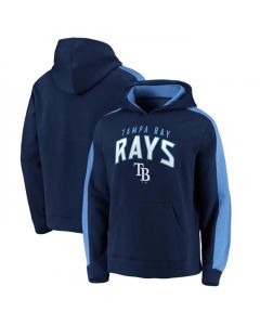 Men's Tampa Bay Rays Navy Game Time Arch Pullover Hoodie Pullover Hoodie