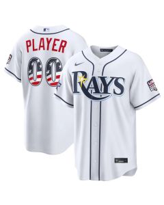 Men's Tampa Bay Rays Nike White 2026 All-Star Edition Stars & Stripes Stadium Custom Jersey