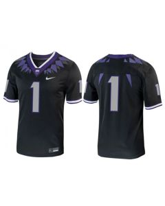 Men's TCU Horned Frogs #1 Black Stitched Game Jersey