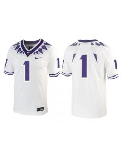 Men's TCU Horned Frogs #1 White Stitched Game Jersey
