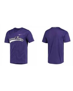 Men's TCU Horned Frogs Active Player Custom Purple Stitched Baseball Jersey