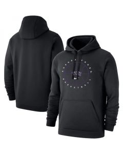 Men's TCU Horned Frogs Black Basketball Icon Club Fleece Pullover Hoodie