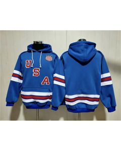 Men's Team USA Blue Ageless Must-Have Lace-Up Pullover Hoodie