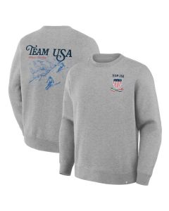 Men's Team USA Gray 2026 Winter Olympics Skiing Sweatshirt