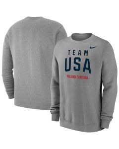 Men's Team USA Gray Milano Cortina 2026 Winter Olympics Club Sweatshirt