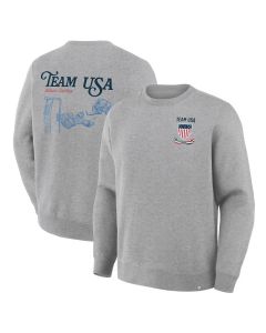 Men's Team USA Heather Gray Milano Cortina 2026 Winter Olympics Hockey Legacy Fleece Sweatshirt