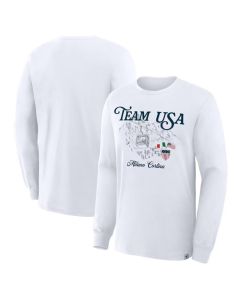Men's Team USA White 2026 Winter Olympics United Long Sleeve T-Shirt