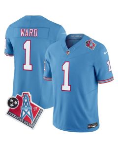 Men's Tennessee Titans #1 Cameron Ward Light Blue 1997 Throwback Vapor F.U.S.E. Limited Jersey (Blue)