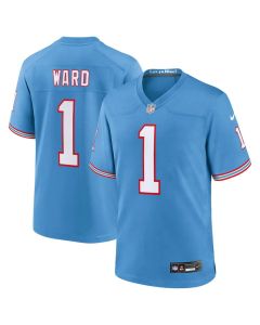 Men's Tennessee Titans #1 Cameron Ward Light Blue 2025 NFL Draft First Round Pick 2nd Game Jersey (Blue)