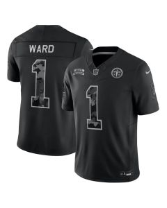 Men's Tennessee Titans #1 Cameron Ward Nike Black 2026 Salute to Service Vapor F.U.S.E. Limited Jersey