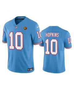 Men's Tennessee Titans #10 DeAndre Hopkins Blue 2023 F.U.S.E. Throwback With John Madden Patch Vapor Limited Stitched Football Jersey