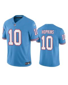 Men's Tennessee Titans #10 DeAndre Hopkins Light Blue 2023 F.U.S.E. Vapor Limited Throwback Stitched Football Jersey