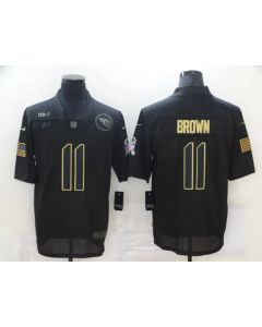 Men's Tennessee Titans #11 A.J. Brown 2020 Black Salute To Service Limited Stitched Jersey
