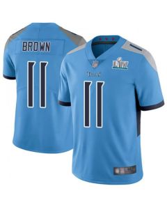 Men's Tennessee Titans #11 A.J. Brown Super Bowl LIV Blue Vapor Untouchable Stitched NFL Jersey