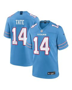 Men's Tennessee Titans #14 Carnell Tate Blue 2026 NFL Draft Game Jersey (Style 2)