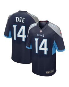 Men's Tennessee Titans #14 Carnell Tate Navy 2026 NFL Draft Game Jersey (Navy)