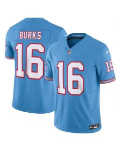 Men's Tennessee Titans #16 Treylon Burks Light Blue 2023 F.U.S.E. Vapor Limited Throwback Stitched Football Jersey