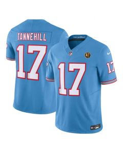 Men's Tennessee Titans #17 Ryan Tannehill Blue 2023 F.U.S.E. Throwback With John Madden Patch Vapor Limited Stitched Football Jersey
