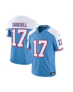 Men's Tennessee Titans #17 Ryan Tannehill Blue/White 2023 F.U.S.E. Vapor Limited Throwback Stitched Football Jersey