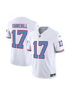 Men's Tennessee Titans #17 Ryan Tannehill White 2023 F.U.S.E. Vapor Limited Throwback Stitched Football Jersey