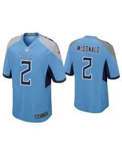 Men's Tennessee Titans #2 Cole McDonald Blue Stitched Jersey