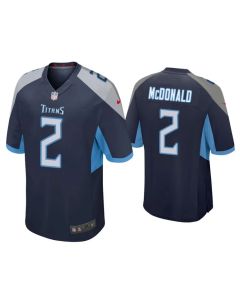 Men's Tennessee Titans #2 Cole McDonald Navy Stitched Jersey