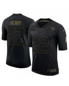 Men's Tennessee Titans #22 Derrick Henry 2020 Black Salute To Service Limited Stitched Jersey