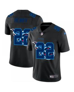 Men's Tennessee Titans #22 Derrick Henry 2020 Black Shadow Logo Limited Stitched Jersey