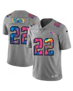 Men's Tennessee Titans #22 Derrick Henry 2020 Gray Crucial Catch Limited Stitched Jersey