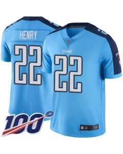 Men's Tennessee Titans #22 Derrick Henry Blue 2019 100th Season Vapor Untouchable Limited Stitched NFL Jersey