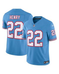 Men's Tennessee Titans #22 Derrick Henry Light Blue 2023 F.U.S.E. Vapor Limited Throwback Stitched Football Jersey