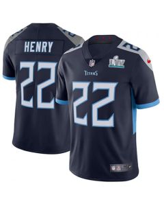 Men's Tennessee Titans #22 Derrick Henry Super Bowl LIV Navy Vapor Untouchable Stitched NFL Jersey