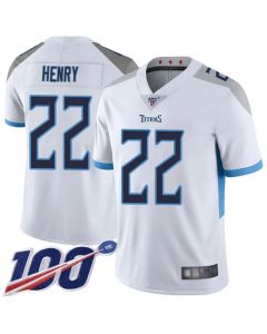 Men's Tennessee Titans #22 Derrick Henry White 2019 100th Season Vapor Untouchable Limited Stitched NFL Jersey