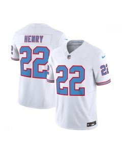 Men's Tennessee Titans #22 Derrick Henry White 2023 F.U.S.E. Vapor Limited Throwback Stitched Football Jersey