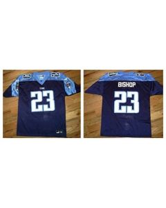 Men's Tennessee Titans #23 Blaine Bishop Navy Stitched Jersey