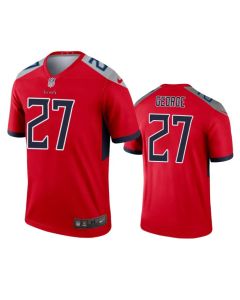 Men's Tennessee Titans #27 Eddie George Red Inverted Legend Jersey