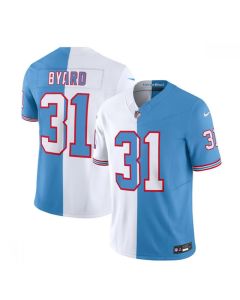 Men's Tennessee Titans #31 Kevin Byard White/Blue 2023 F.U.S.E. Split Vapor Limited Throwback Stitched Football Jersey